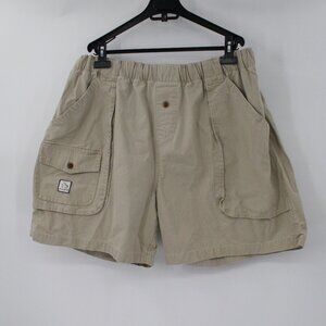 Vintage Mickey inc Disney Shorts Mens XXL Canvas cotton cargo baggy Beige Casual